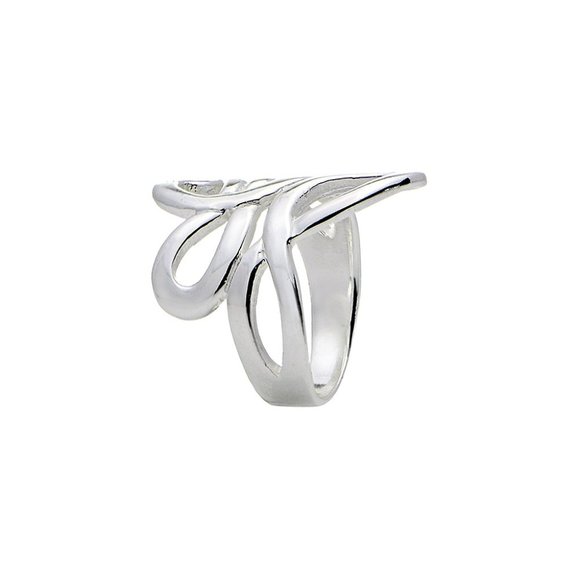 New Beautiful 925 Silver Swirl Ring - Picture 3 of 6